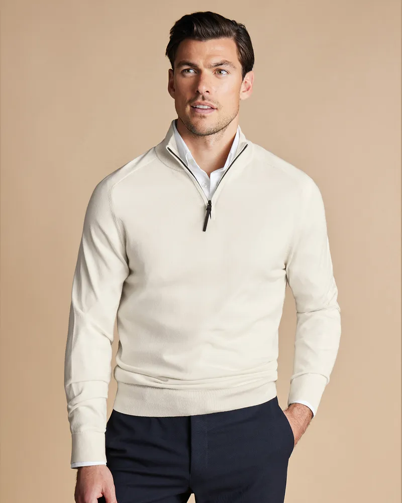 Charles Tyrwhitt Performance Troyer Weiß