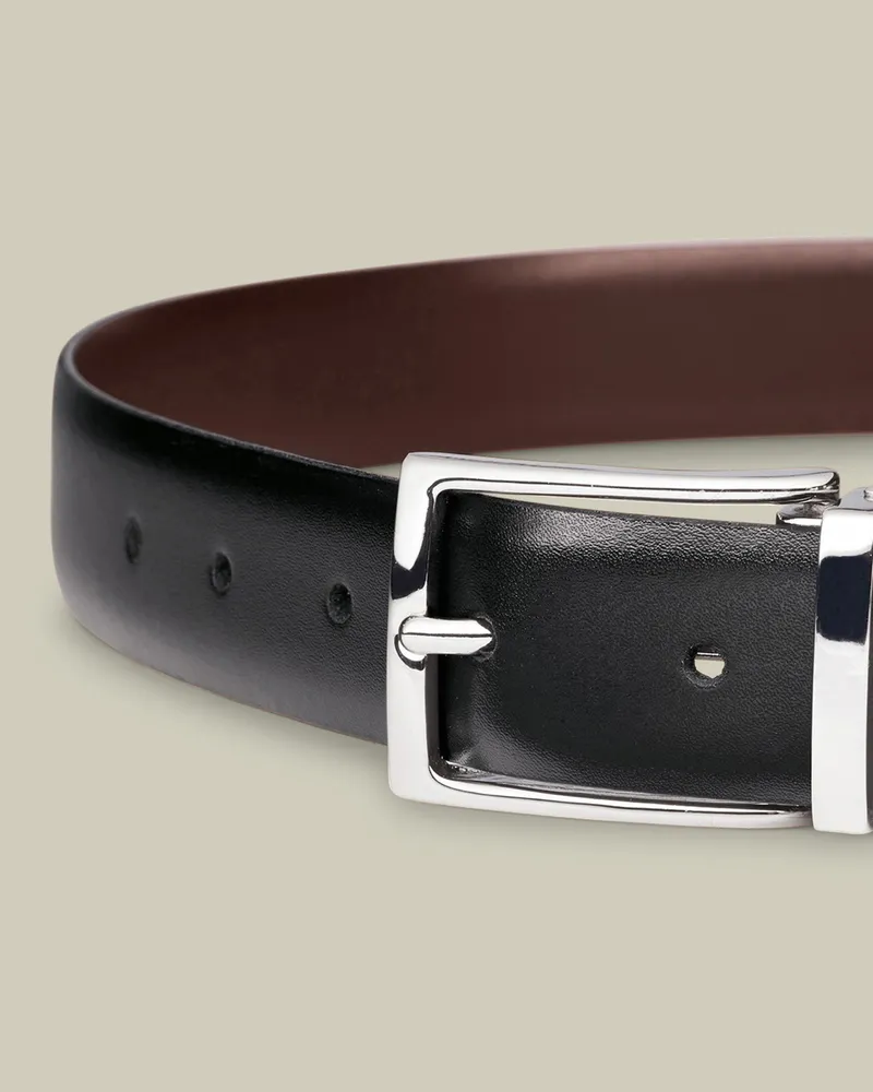 Charles Tyrwhitt Wendbarer Ledergürtel Schwarz Braun