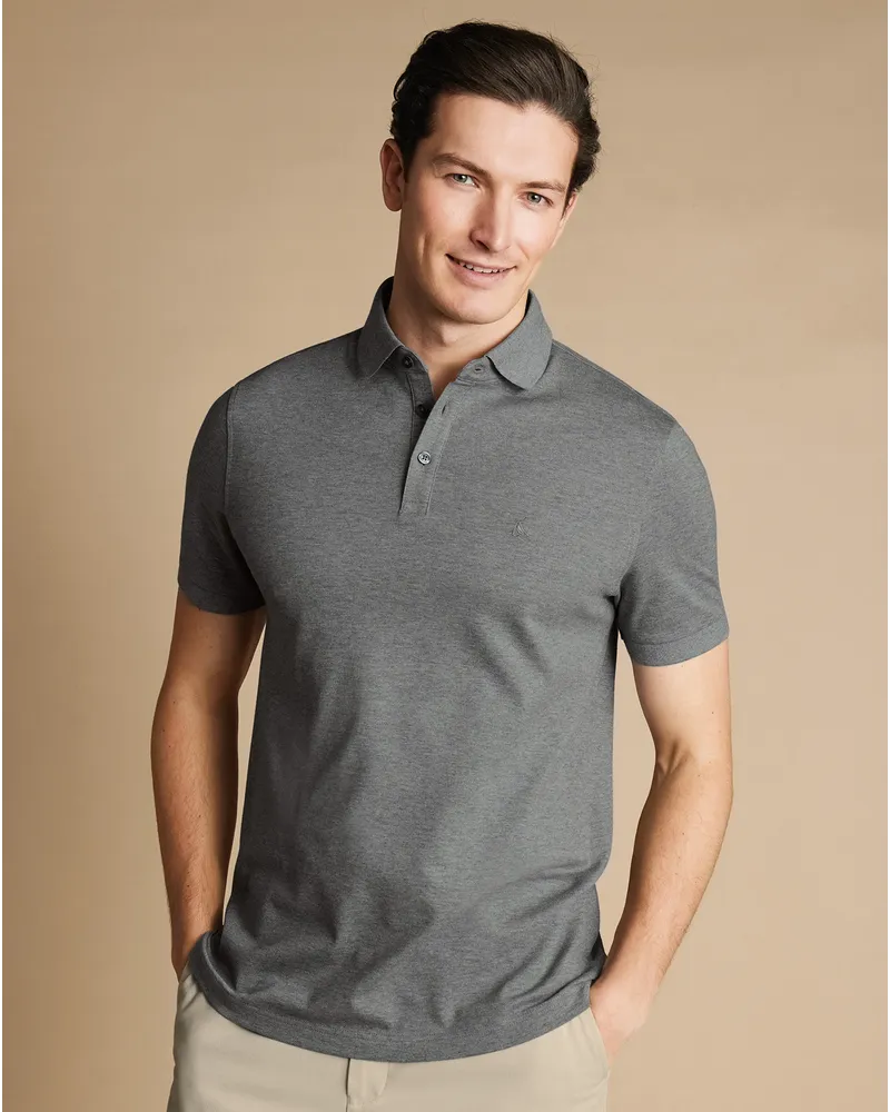 Charles Tyrwhitt Tyrwhitt Piqué-Polo Grau Grau
