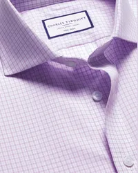 Charles Tyrwhitt Bügelfreies Popeline-Hemd Purple