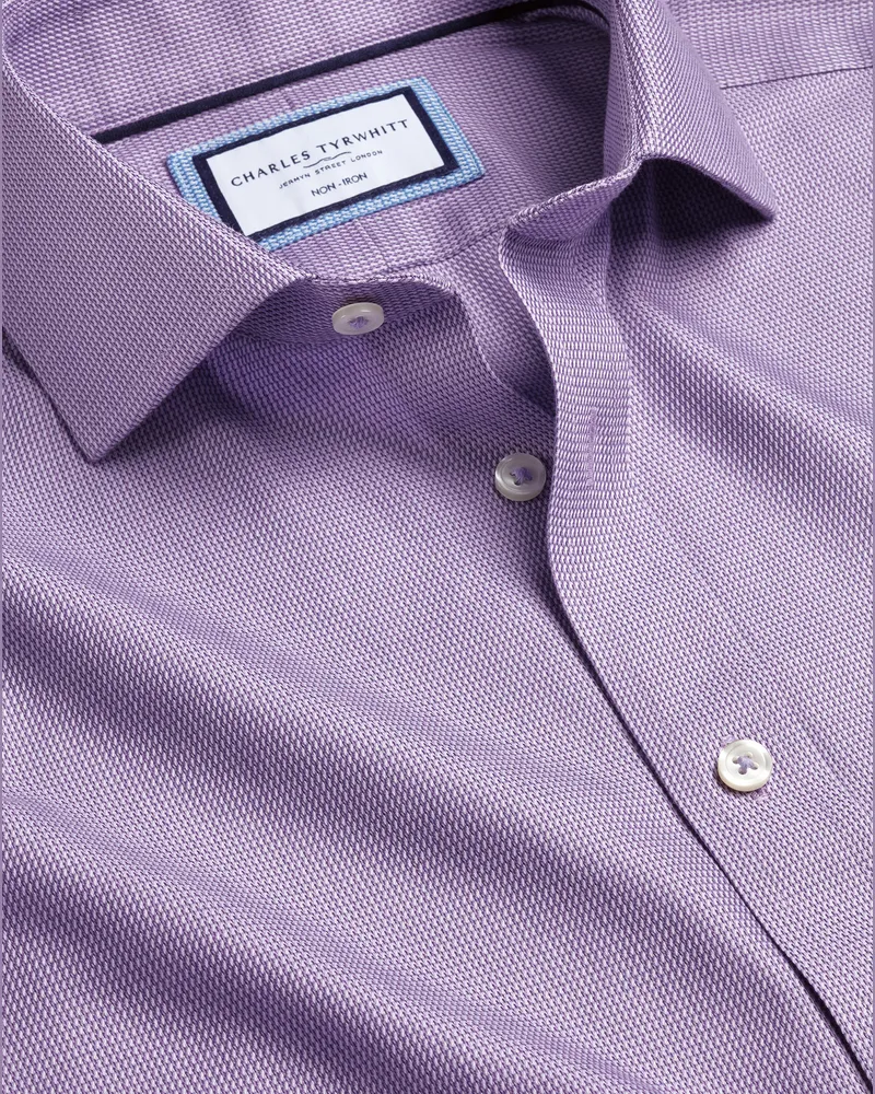 Charles Tyrwhitt Bügelfreies Mayfair Hemd Purple