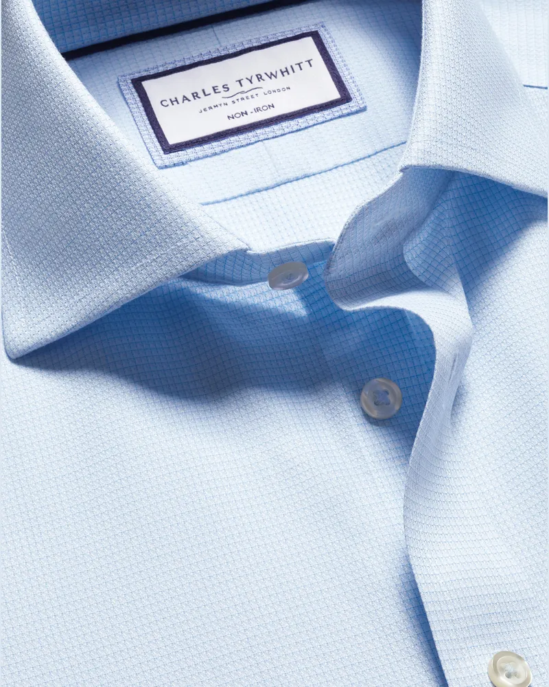 Charles Tyrwhitt Bügelfreies Kensington Hemd Blau