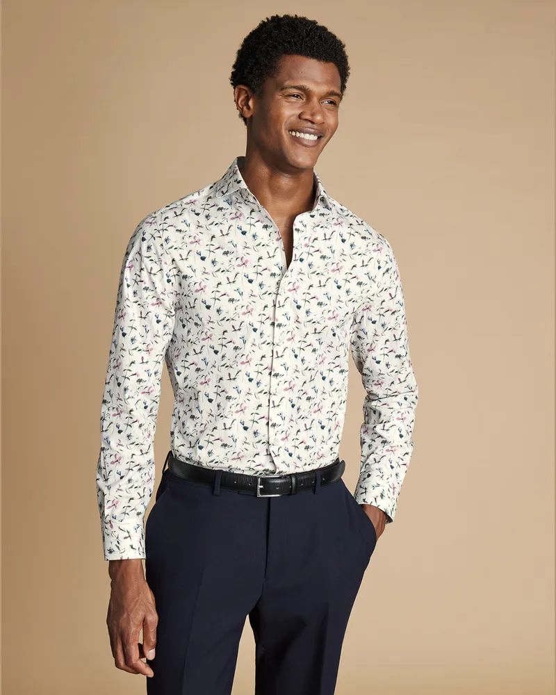 Charles Tyrwhitt Hemd aus Liberty Fabric Weiß