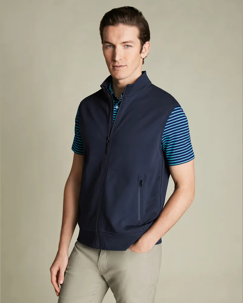 Charles Tyrwhitt Performance-Weste Marineblau