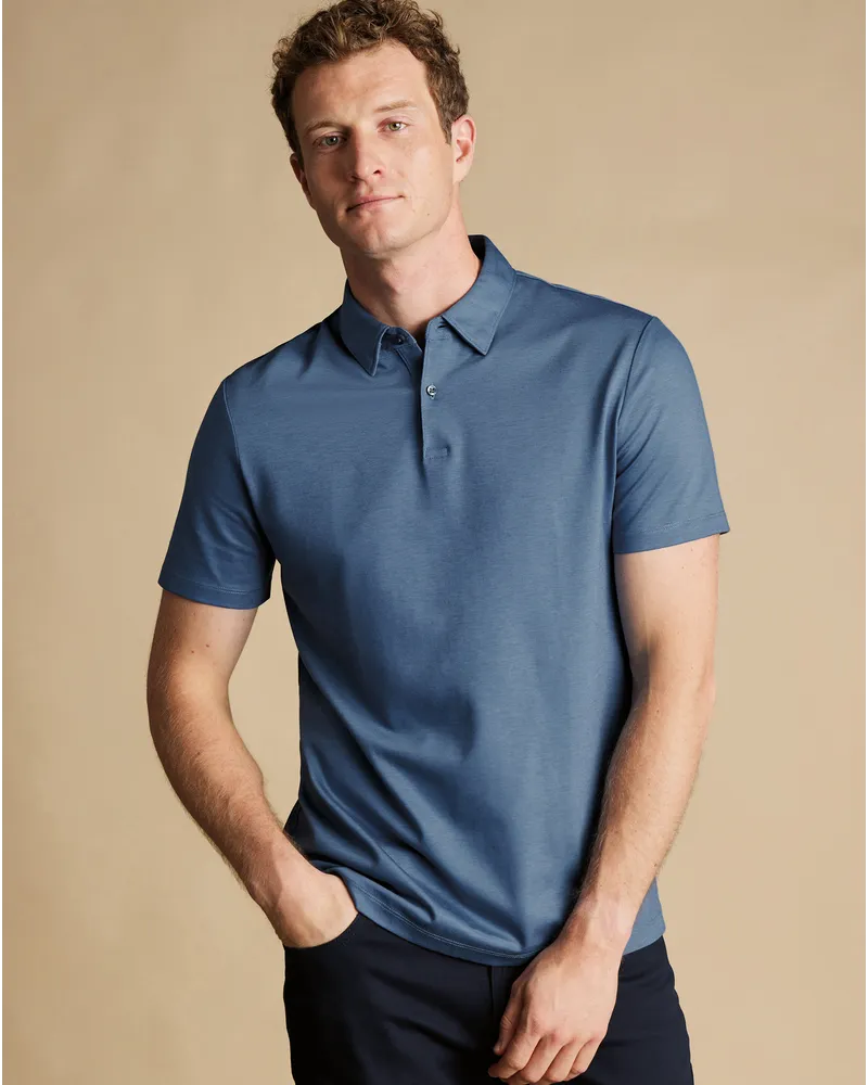 Charles Tyrwhitt Performance Polo Blau