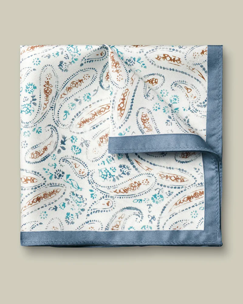 Charles Tyrwhitt Einstecktuch aus Seide Weiß