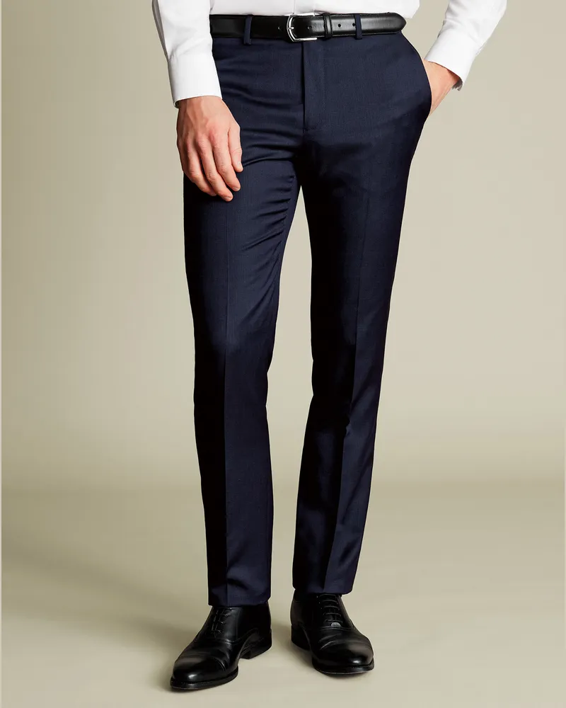 Charles Tyrwhitt Italienische Luxusanzughose Blau