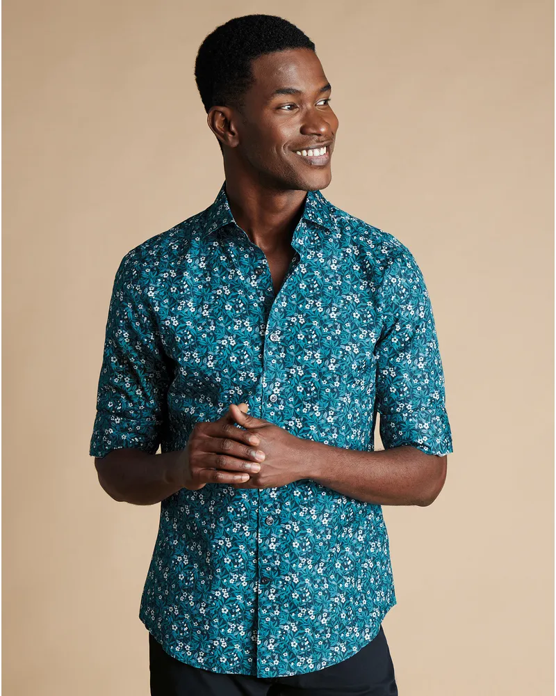 Charles Tyrwhitt Hemd aus Liberty Fabrics Grün