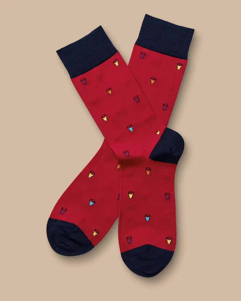 Charles Tyrwhitt Socken Rot