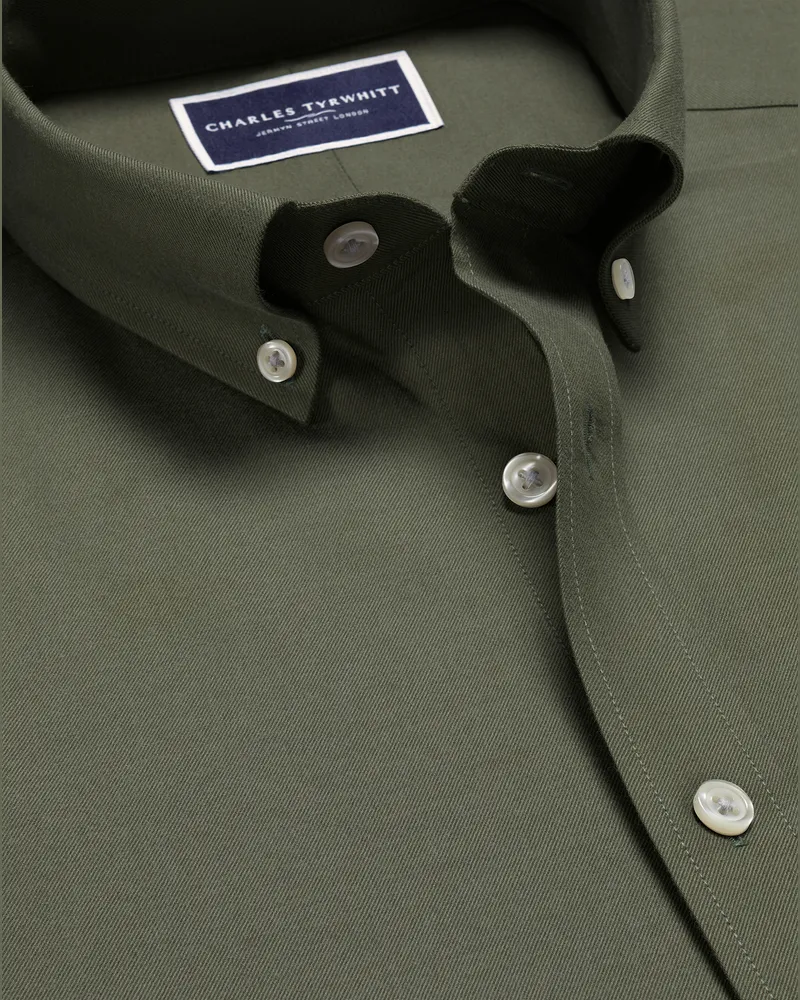 Charles Tyrwhitt Twill-Hemd Grün