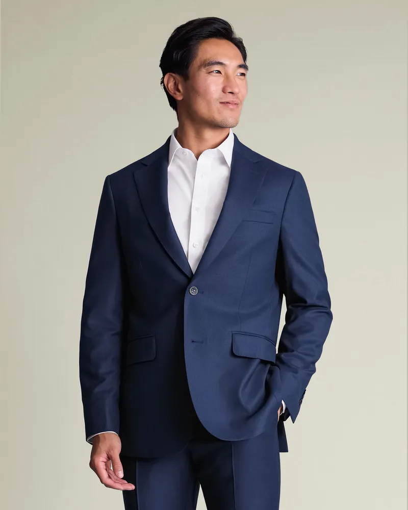 Charles Tyrwhitt Italienisches Luxussakko Königsblau