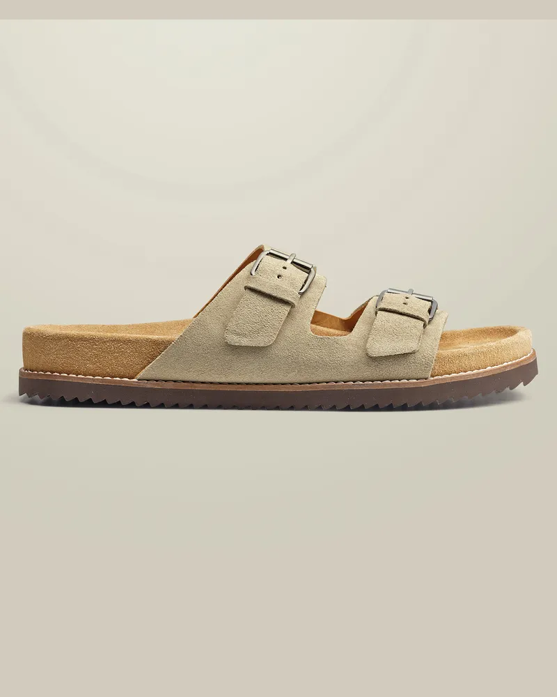 Charles Tyrwhitt Sandalen aus Wildleder Stein Grau