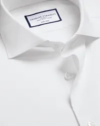 Charles Tyrwhitt Bügelfreies Twill-Hemd Weiß