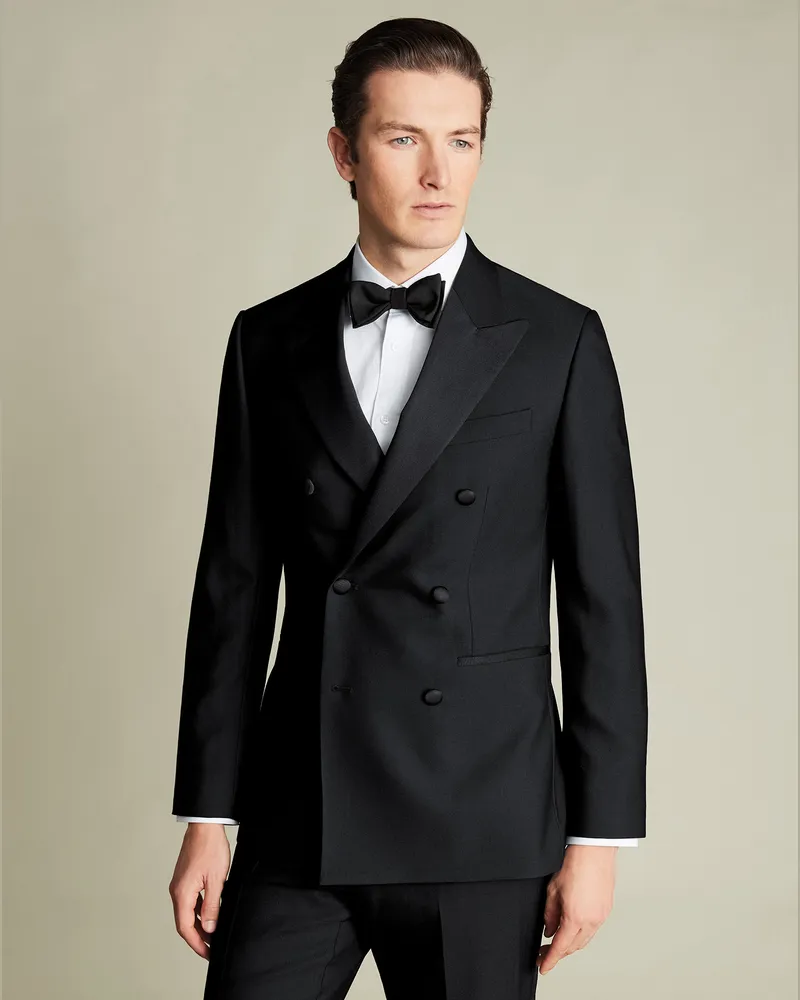 Charles Tyrwhitt Zweireihiges Smokingsakko Schwarz