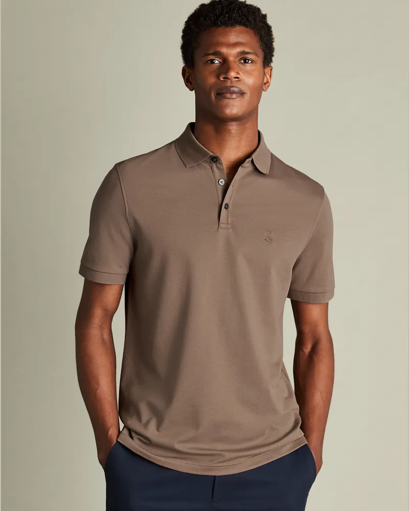 Charles Tyrwhitt Tyrwhitt Piqué-Polo Camel Braun