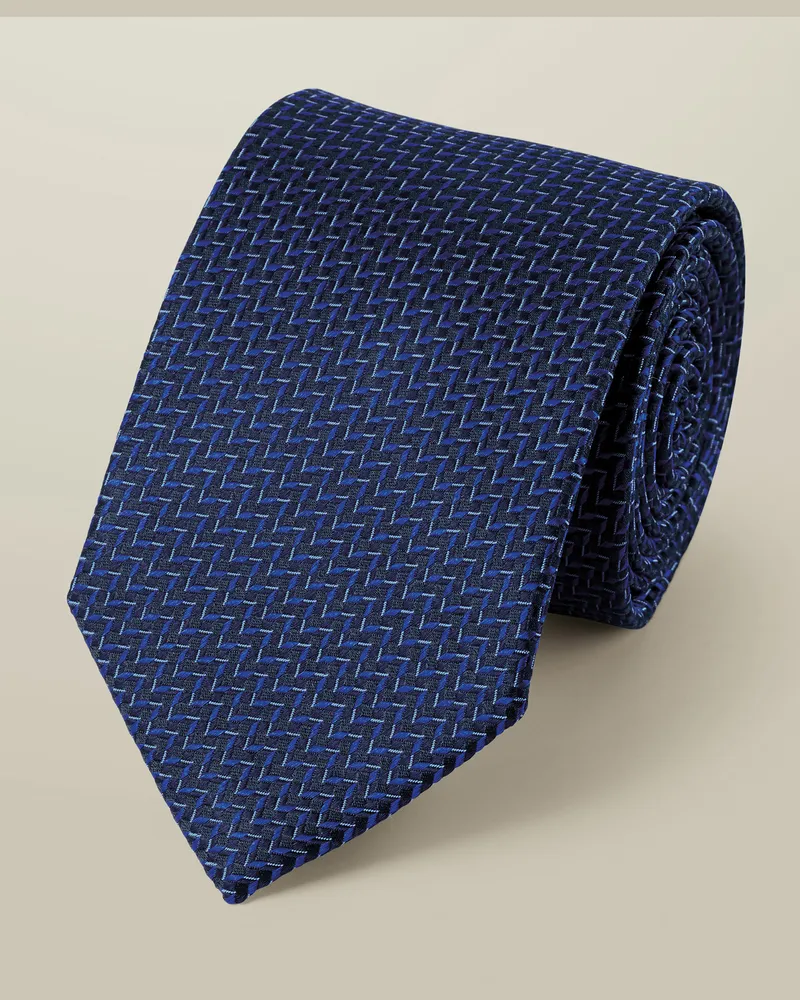 Charles Tyrwhitt Faux-Uni-Krawatte aus Seide Marineblau