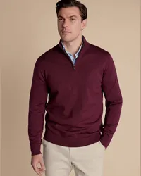 Charles Tyrwhitt Troyer aus Merino Burgunderrot Rot