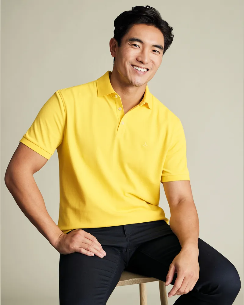 Charles Tyrwhitt Piqué-Polo Zitronengelb Gelb