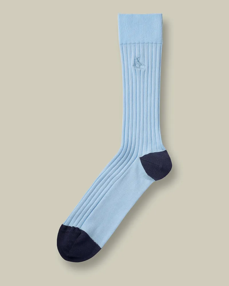Charles Tyrwhitt Rippstrick-Socken Blau