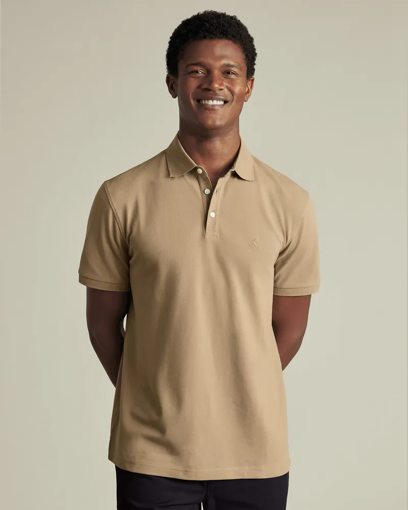 Charles Tyrwhitt Piqué-Polo Gelbbraun Braun