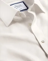 Charles Tyrwhitt Bügelfreies Twill-Hemd Elfenbein Neutral