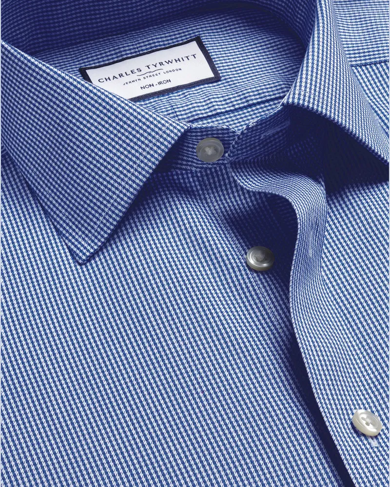 Charles Tyrwhitt Bügelfreies Hemd Königsblau