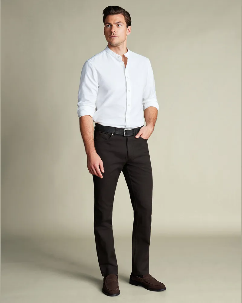 Charles Tyrwhitt 5-Pocket-Jeans Schwarz Schwarz