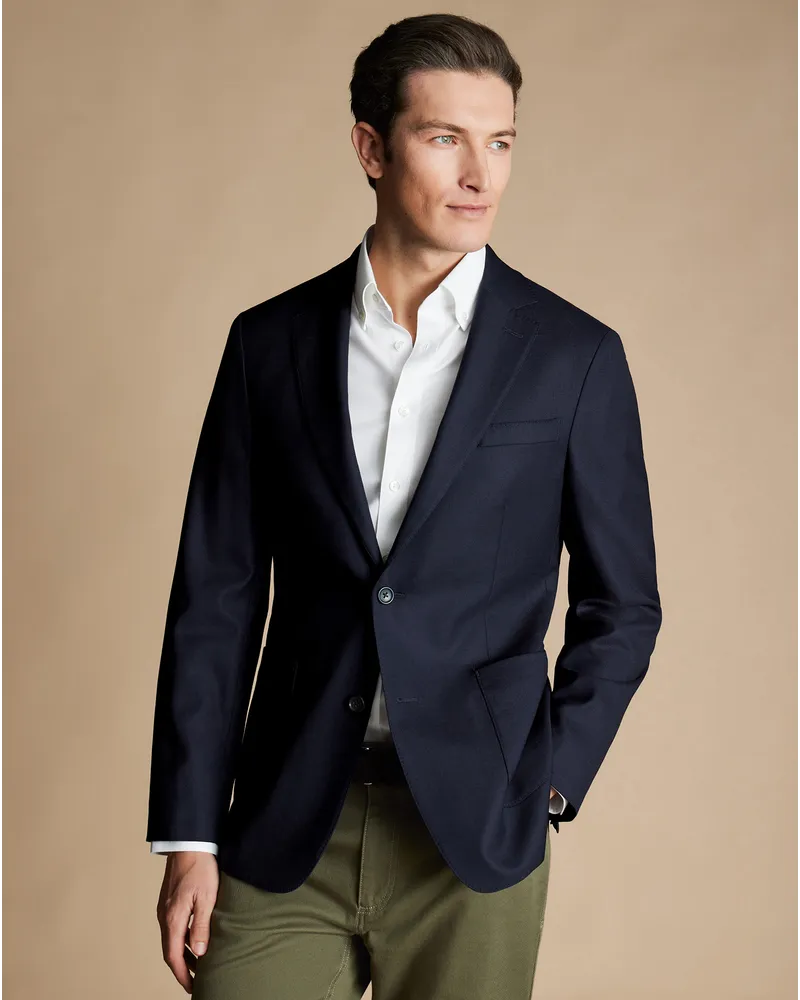 Charles Tyrwhitt Italienisches Luxussakko Marineblau