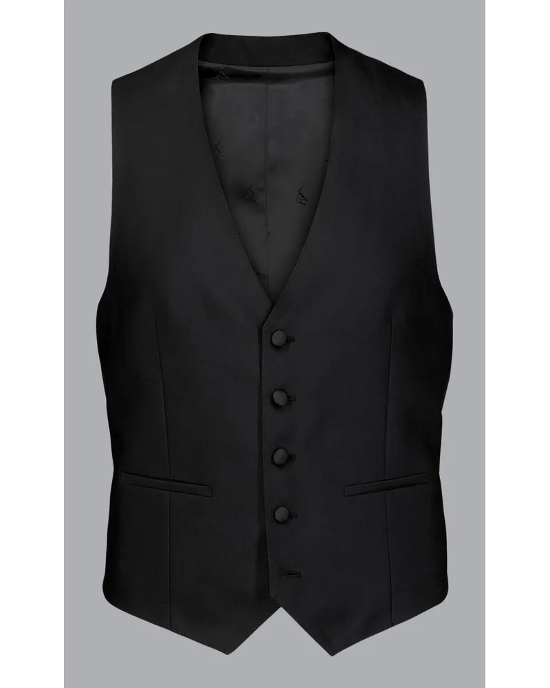 Charles Tyrwhitt Smokingweste Schwarz Schwarz
