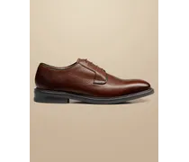 Derby-Schuhe aus genarbtem Leder