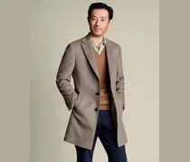 Wollmantel Helles Graubraun