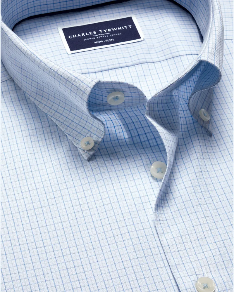 Charles Tyrwhitt Bügelfreies Oxfordhemd Blau