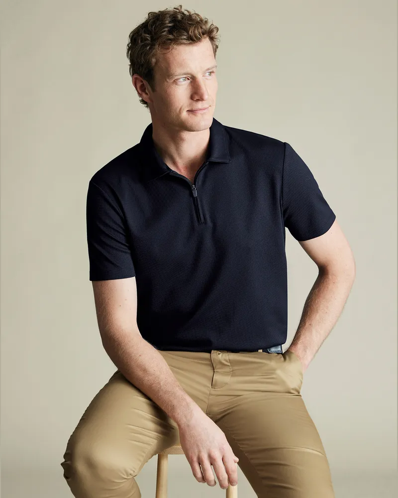Charles Tyrwhitt Performance Polo Marineblau