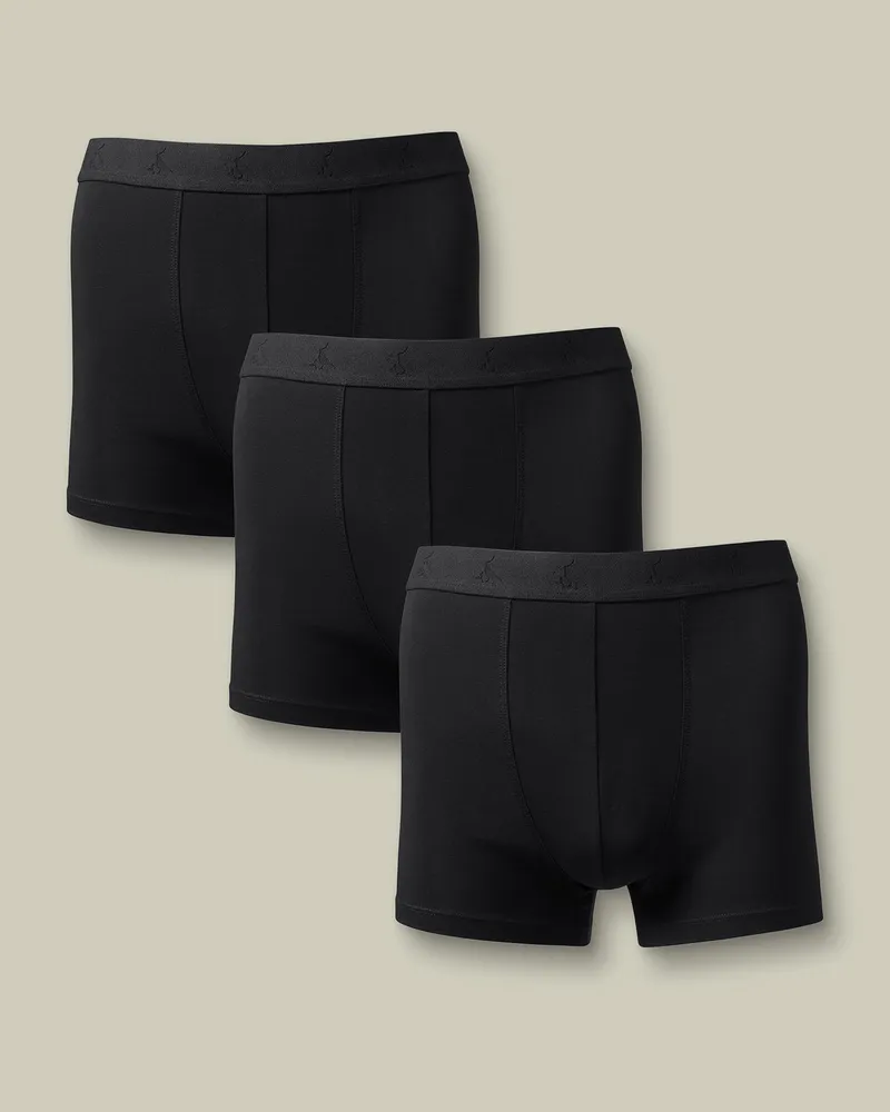Charles Tyrwhitt 3er-Pack Stretch-Unterhosen Schwarz