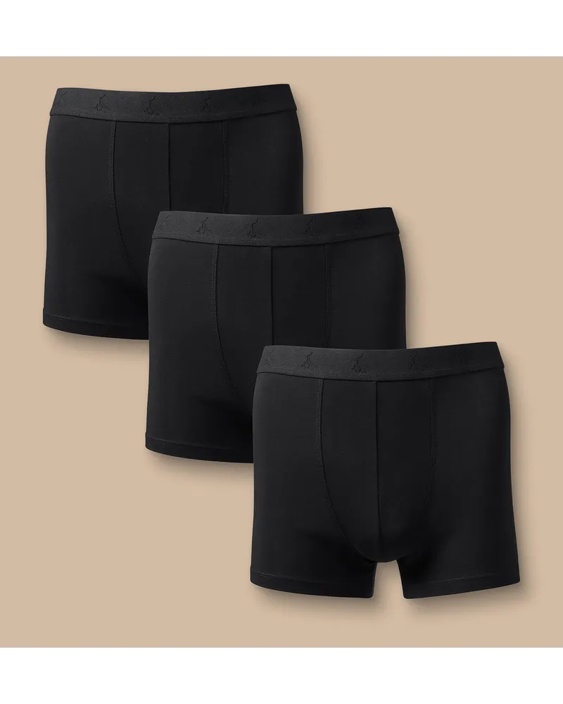 Charles Tyrwhitt 3er-Pack Stretch-Unterhosen Schwarz