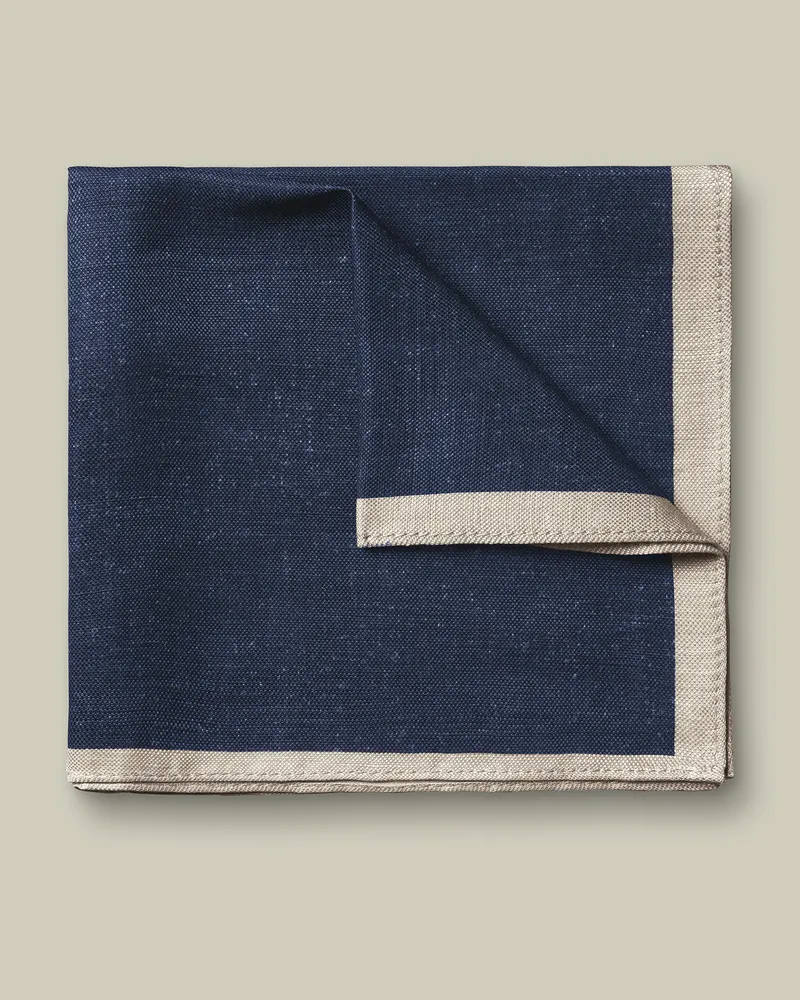 Charles Tyrwhitt Einstecktuch Marineblau