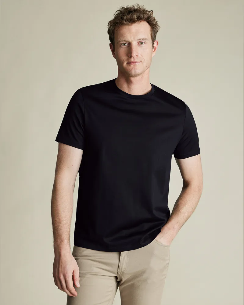 Charles Tyrwhitt Tyrwhitt T-Shirt aus Baumwolle Schwarz