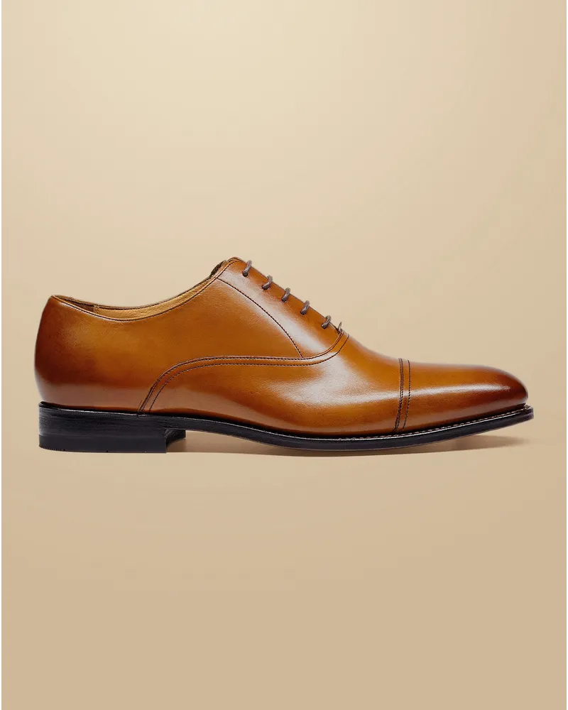 Charles Tyrwhitt Oxford-Schuhe aus Leder Gelb Braun