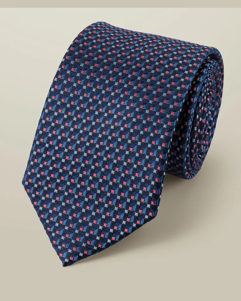 Charles Tyrwhitt Gemusterte Krawatte Rosa