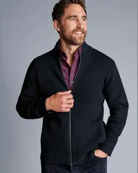 Charles Tyrwhitt Schwere Strickjacke Marineblau