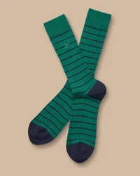 Charles Tyrwhitt Rippstrick-Baumwollsocken Grün