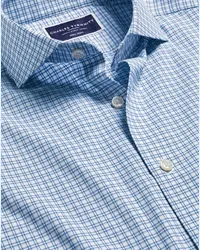 Charles Tyrwhitt Bügelfreies Twill-Hemd Blau