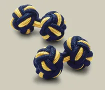 Knoten-Manschettenknöpfe Indigoblau