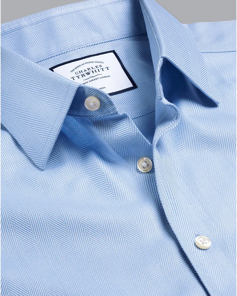 Charles Tyrwhitt Bügelfreies Hemd Blau