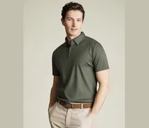 Smartes Jersey-Polo Olivgrün