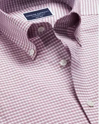 Charles Tyrwhitt Bügelfreies Stretch-Oxfordhemd Rosa