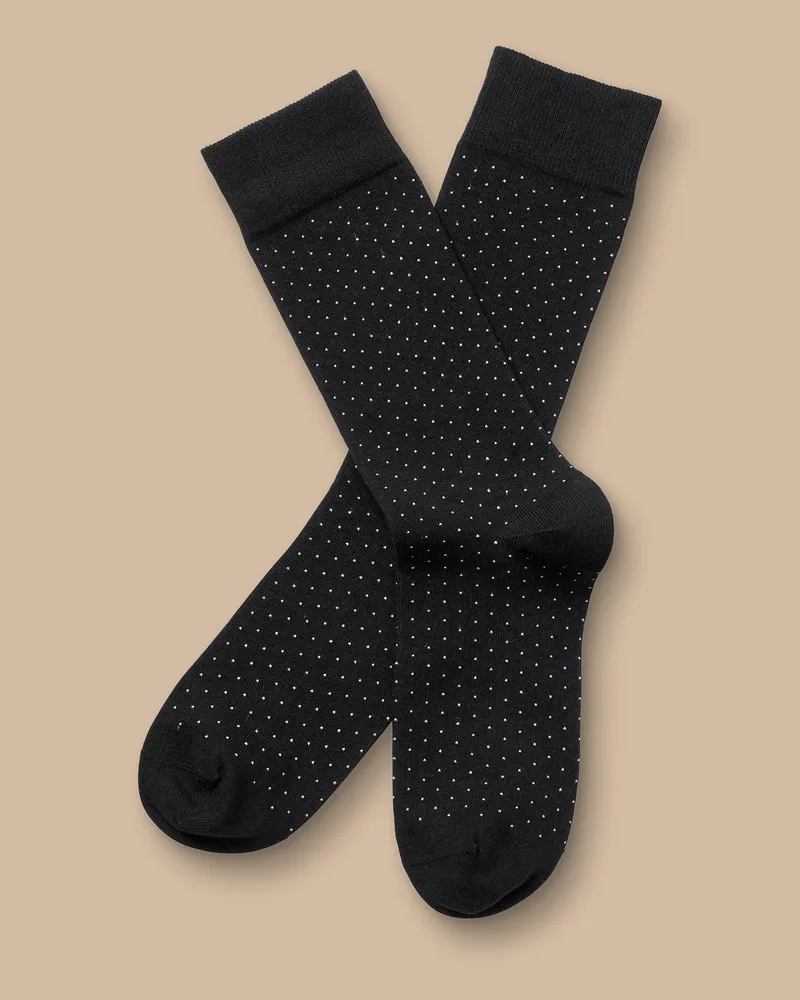 Charles Tyrwhitt Socken mit feinen Strichen Schwarz