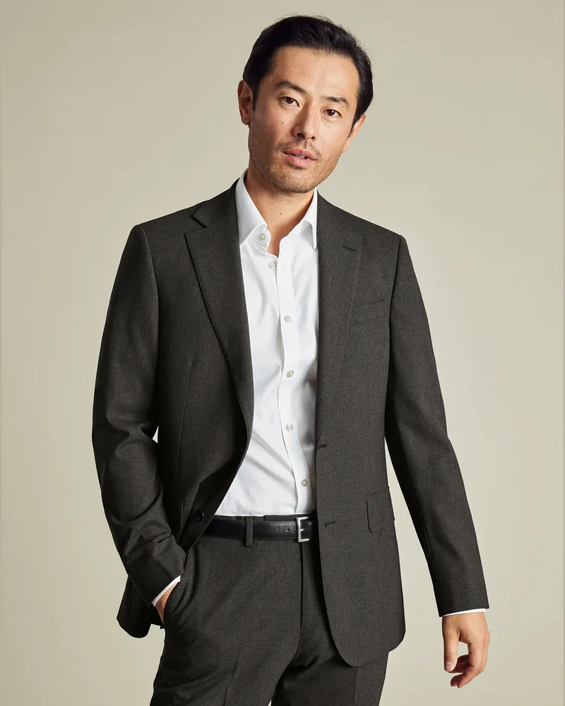 Charles Tyrwhitt Ultimatives Performance-Anzugsakko Anthrazit
