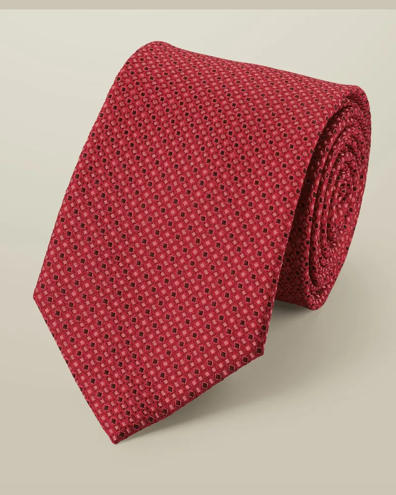 Charles Tyrwhitt Faux-Uni-Krawatte aus Seide Rot Rot