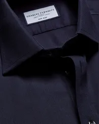 Charles Tyrwhitt Bügelfreies Royal-Oxfordhemd Marineblau